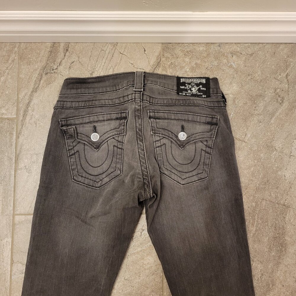 True Religion Jeans Womens Sz 24 Misty Skinny Slim Fit Stitch Dark Flap Pocket